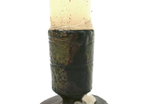 ANTIQUE LIGHTING 15THC MEDIEVAL CANDLE SOCKET IN LATER BASE ENGLISH C145070 - ADDITIONAL PHOTO 3