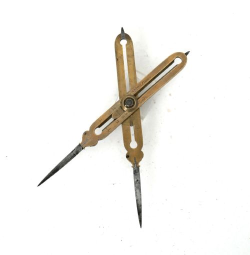 ANTIQUE METALWARE 18THC PROPORTIONAL DIVIDERS BY GILBERT OF LONDON ENGLISH C1760 - ADDITIONAL PHOTO 1