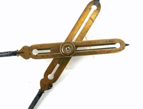 ANTIQUE METALWARE 18THC PROPORTIONAL DIVIDERS BY GILBERT OF LONDON ENGLISH C1760 - ADDITIONAL PHOTO 3