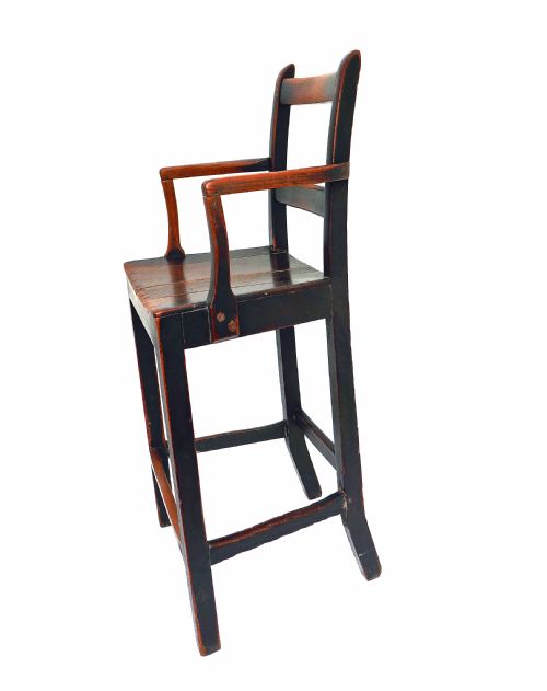 antique early country furniture single 18thc childs high chair english c177090 - CATEGORY: ANTIQUE CHAIRS - DATED 18TH CENTURY