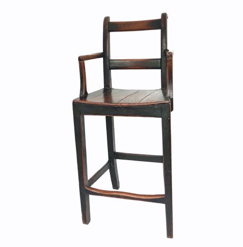 ANTIQUE EARLY COUNTRY FURNITURE SINGLE 18THC CHILDS HIGH CHAIR ENGLISH C177090 - ADDITIONAL PHOTO 1