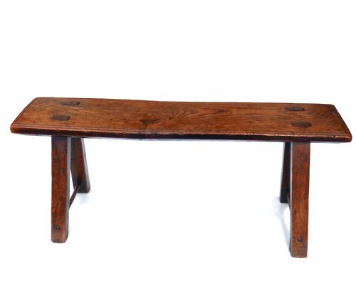 antique early country furniture 18thc ash bench english 1780c1800 - CATEGORY: ANTIQUE FURNITURE - DATED 18TH CENTURY