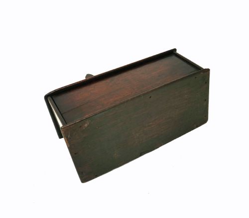 ANTIQUE COUNTRY FURNITURE 19THC FRUITWOOD FAN SHAPED CANDLE BOX ENGLISH C180020 - ADDITIONAL PHOTO 6