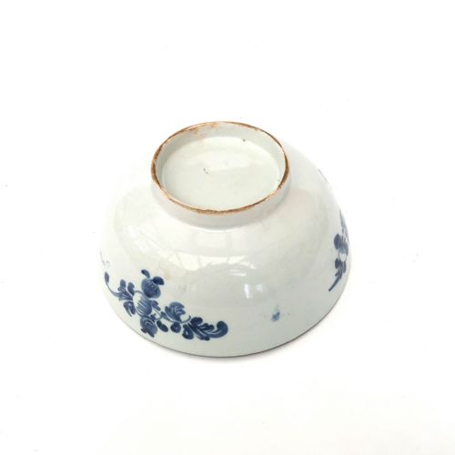 ANTIQUE EARLY POTTERY 18THC BLUE WHITE HAND PAINTED DELFTWARE BOWL ENGLISH C175070 - ADDITIONAL PHOTO 4