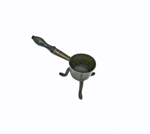 ANTIQUE EARLY METALWARE 17THC BRONZE DOWN HEARTH APOTHECARY SKILLET GERMAN C167090 - ADDITIONAL PHOTO 1