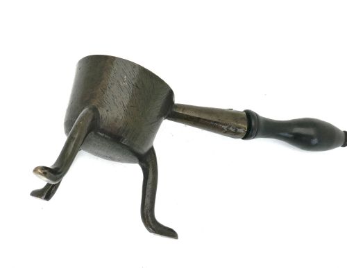 ANTIQUE EARLY METALWARE 17THC BRONZE DOWN HEARTH APOTHECARY SKILLET GERMAN C167090 - ADDITIONAL PHOTO 5