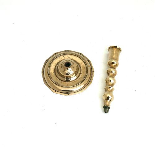 ANTIQUE EARLY METALWARE 17THC BRASS BALUSTER CANDLESTICK SPANISH 166080 - ADDITIONAL PHOTO 4