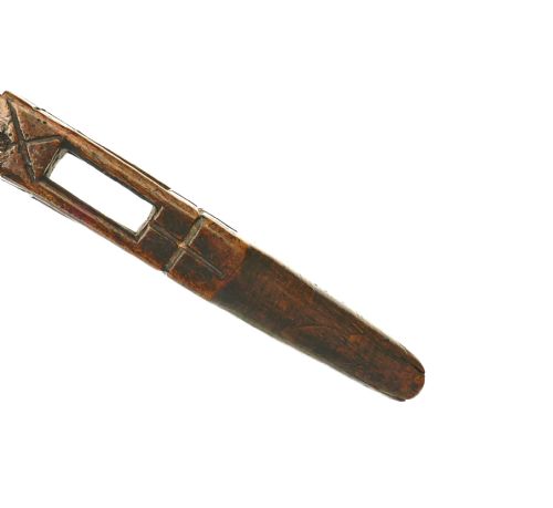 ANTIQUE EARLY TREEN SYCAMORE 19THC CARVED APPLE CORER ENGLISH C180020 - ADDITIONAL PHOTO 4