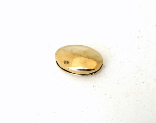 ANTIQUE 19THC SINGLE BRASS MINERS SNUFF BOX ENGRAVED CHARLES SHIRLEY AUG 27 1887 - ADDITIONAL PHOTO 4