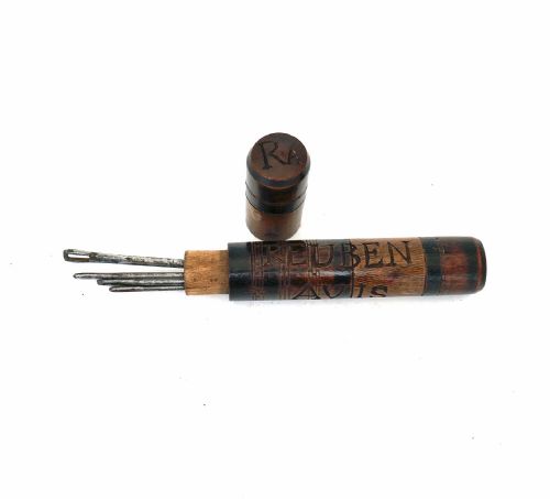 ANTIQUE MARITIME TREEN 19THC SAILMAKERS NEEDLE CASE REUBEN AVIS ENGLISH C186090 - ADDITIONAL PHOTO 2