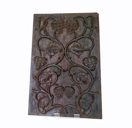 antique 16thc single oak carved panel from a coffer continental french c156080 - CATEGORY: ANTIQUE MISCELLANEOUS - DATED 16TH CENTURY