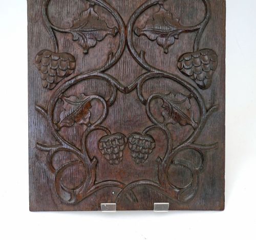 ANTIQUE 16THC SINGLE OAK CARVED PANEL FROM A COFFER CONTINENTAL FRENCH C156080 - ADDITIONAL PHOTO 2