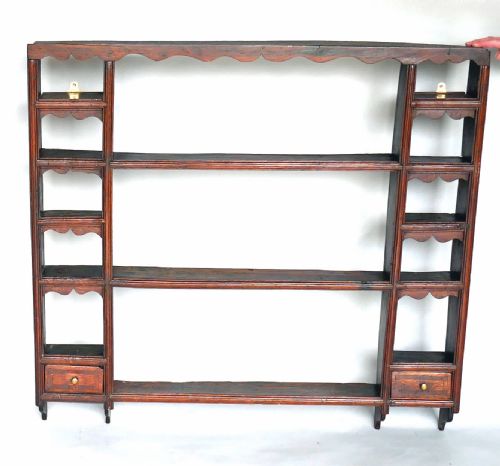 antique early oak furniture 18thc single small delft rack english c177090 - CATEGORY: ANTIQUE FURNITURE - DATED 18TH CENTURY