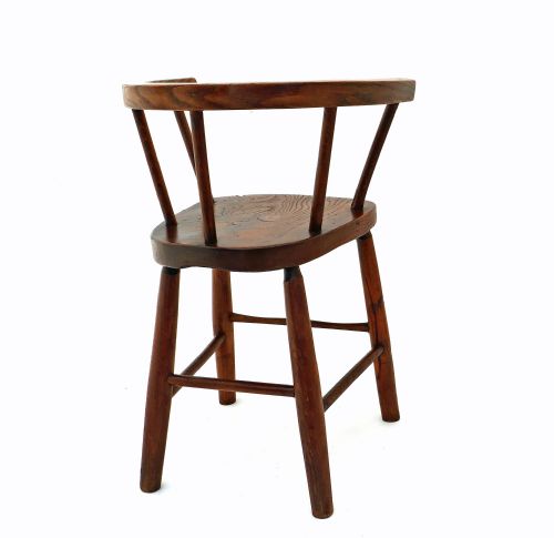 ANTIQUE EARLY FURNITURE SINGLE 19THC ELM ASH BEECH CHILDS CHAIR ENGLISH C187090 - ADDITIONAL PHOTO 2