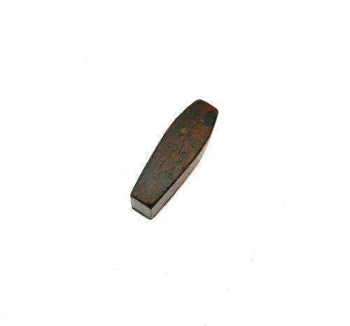 ANTIQUE TREEN 19THC SHAPED FRUITWOOD SNUFF BOX WITH BRASS DECORATION ENGLISH C184060 - ADDITIONAL PHOTO 4