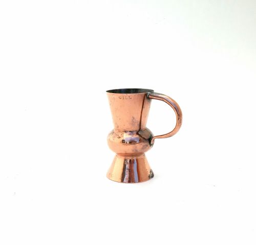 antique early single 19thc copper gill thistle spirit measure scottish c182040 - CATEGORY: ANTIQUE METAL - DATED 19TH CENTURY