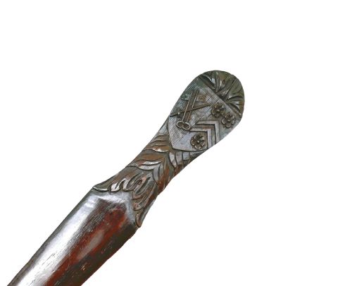 ANTIQUE TREEN 19THC ROSEWOOD PAGE TURNER WITH COAT OF ARMS ENGLISH C184060 - ADDITIONAL PHOTO 4
