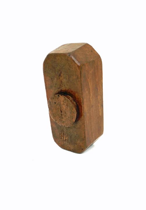 ANTIQUE TREEN 19THC BEECH BUTTER MOULD WITH ROSE DECORATION ENGLISH C184060 - ADDITIONAL PHOTO 3