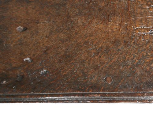 ANTIQUE OAK FURNITURE 17THC JOYNED OAK BENCH FORM WITH OWNERS INITIALS AS ENGLISH C162040 - ADDITIONAL PHOTO 7