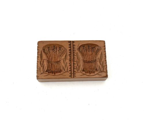 antique treen kitchenalia single 19thc fruitwood wheatsheaf butter mould english c184060 - CATEGORY: ANTIQUE MISCELLANEOUS - DATED 19TH CENTURY