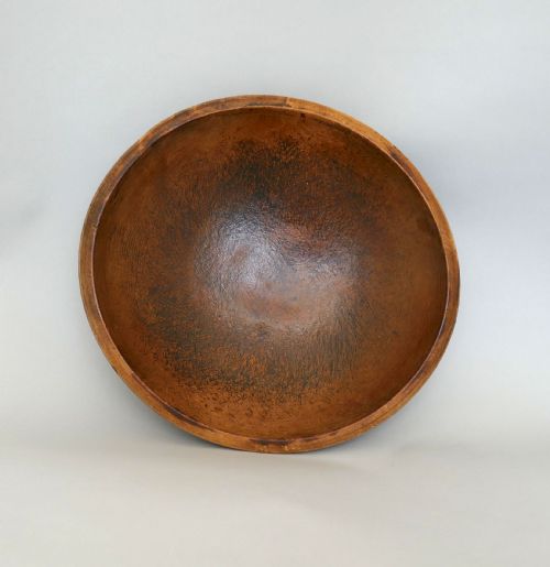 antique kitchenalia 19thc treen single fruitwood dairy bowl frenchc182040 - CATEGORY: ANTIQUE MISCELLANEOUS - DATED 19TH CENTURY