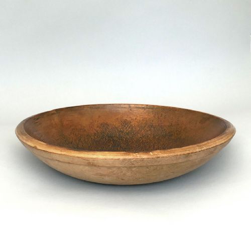ANTIQUE KITCHENALIA 19THC TREEN SINGLE FRUITWOOD DAIRY BOWL FRENCHC182040 - ADDITIONAL PHOTO 1