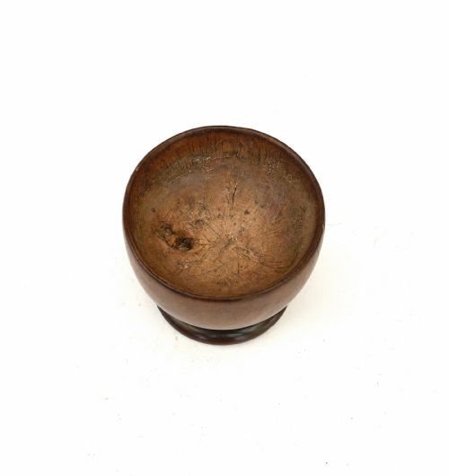 ANTIQUE EARLY TREEN 19THC SYCAMORE TURNED MASTER SALT ENGLISH C180020 - ADDITIONAL PHOTO 1
