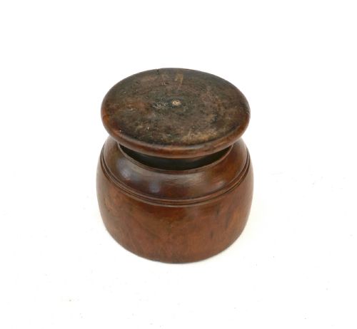 ANTIQUE EARLY TREEN 19THC SYCAMORE TURNED MASTER SALT ENGLISH C180020 - ADDITIONAL PHOTO 3