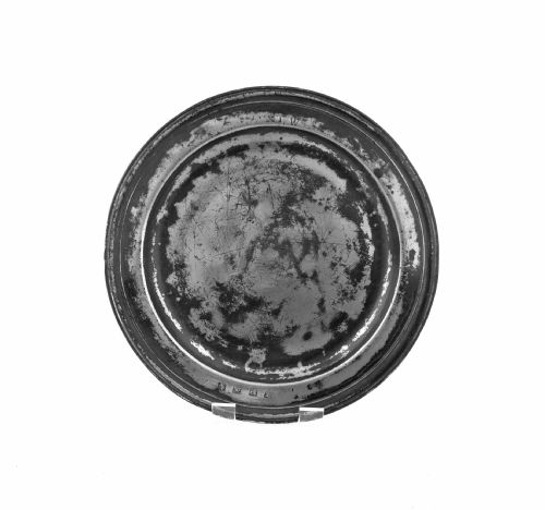 antique early metalware 17thc single pewter triple reeded plate by john hulls english london c1676 c1709 - CATEGORY: ANTIQUE METAL - DATED 17TH CENTURY