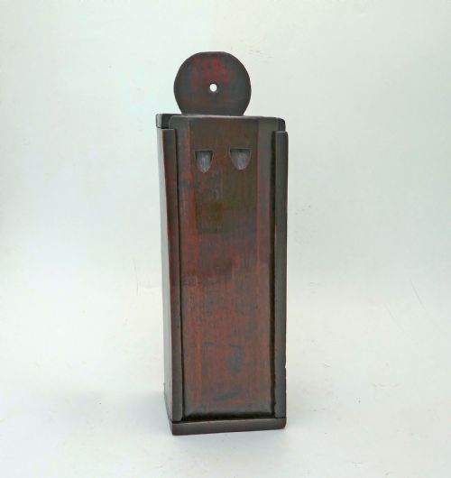 ANTIQUE COLLECTABLE 18THC OAK WALL HANGING CANDLE BOX ENGLISH C177090 - ADDITIONAL PHOTO 4