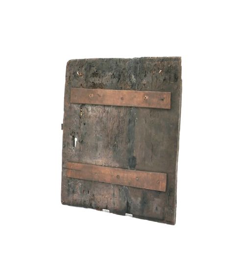 ANTIQUE EARLY OAK 16THC CARVED CUPBOARD DOOR WITH IRON BOLT FRENCH C154070 - ADDITIONAL PHOTO 2