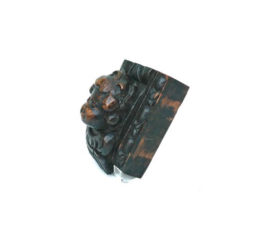 ANTIQUE CARVINGS 17THC OAK SINGLE CARVED CHERUB HEAD APPLIQUE FLEMISH C166080 - ADDITIONAL PHOTO 2