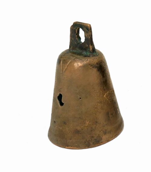 ANTIQUE EARLY METALWARE SINGLE 18THC BRONZE ENGLISH BELL C17021714 - ADDITIONAL PHOTO 1