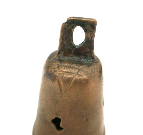 ANTIQUE EARLY METALWARE SINGLE 18THC BRONZE ENGLISH BELL C17021714 - ADDITIONAL PHOTO 3