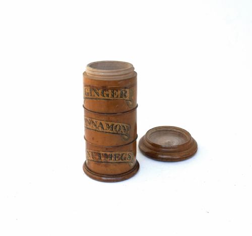 ANTIQUE TREEN KITCHENALIA 19THC SYCAMORE SPICE TOWER ENGLISH C180020 - ADDITIONAL PHOTO 1
