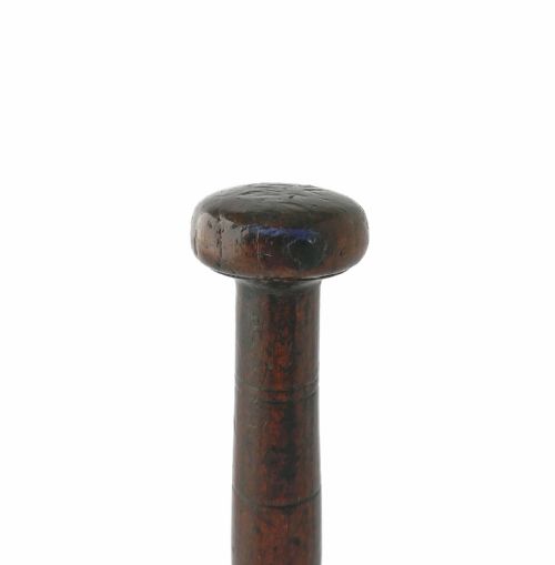 ANTIQUE TREEN LATE 18THC BEECH TURNED SLICKENSTONE ENGLISH C1780C1800 - ADDITIONAL PHOTO 1