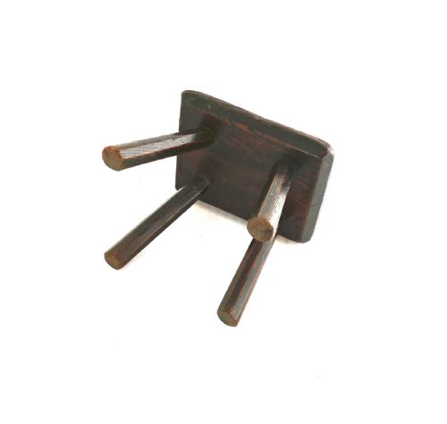 ANTIQUE COUNTRY FURNITURE 19THC ELM ASH CANDLESTAND STOOL ENGLISH C184060 - ADDITIONAL PHOTO 2