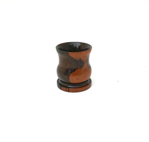 ANTIQUE EARLY TREEN 19THC LIGNUM SPILL HOLDER WITH ATTRACTIVE FIGURING ENGLISH C184060 - ADDITIONAL PHOTO 3
