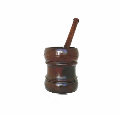 antique early treen 17thc turned lignum mortar pestle english c166080 - CATEGORY: ANTIQUE MISCELLANEOUS - DATED 17TH CENTURY