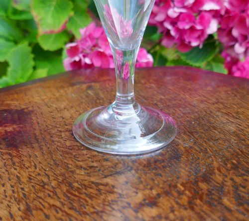 ANTIQUE GLASS SINGLE 18THC ENGLISH ENGRAVED GEORGIAN ALE GLASS C174060 - ADDITIONAL PHOTO 1