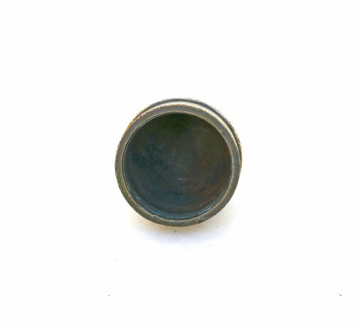 ANTIQUE EARLY METALWARE SINGLE 19THC BRASS CART AXLE HUB CAP J CURTIS NOTTS - ADDITIONAL PHOTO 2