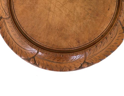 ANTIQUE TREEN 19THC SYCAMORE BREADBOARD WITH LEAF BERRY DECORATION ENGLISH C187090 - ADDITIONAL PHOTO 3