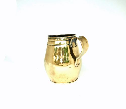 EARLY ANTIQUE METALWARE 19THC GEORGIAN BRASS ALE CIDER JUG ENGLISH C180020 - ADDITIONAL PHOTO 1