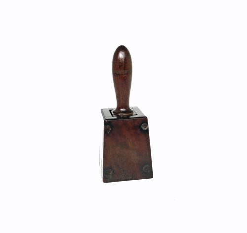 ANTIQUE TREEN 19THC FRUITWOOD SHOP TOBACCO PRESS WITH MAKERS MARK P ENGLISH C186080 - ADDITIONAL PHOTO 1