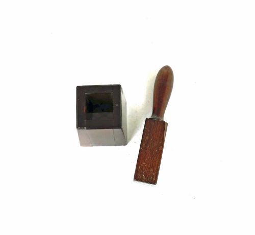 ANTIQUE TREEN 19THC FRUITWOOD SHOP TOBACCO PRESS WITH MAKERS MARK P ENGLISH C186080 - ADDITIONAL PHOTO 3