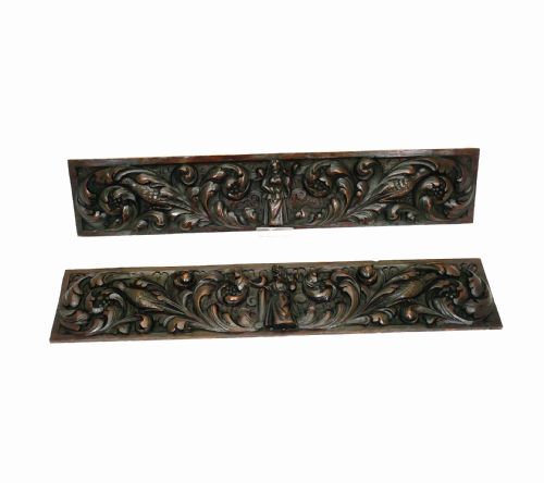 antique carvings pair of 17thc oak carved panels italian c167090 - CATEGORY: ANTIQUE MISCELLANEOUS - DATED 17TH CENTURY