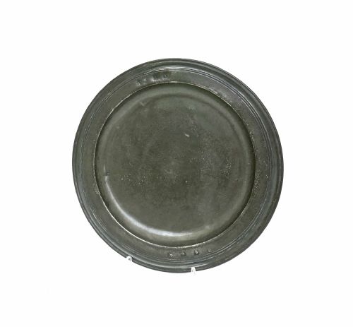 antique early metalware 17thc triplereeded pewter plate william box banbury - CATEGORY: ANTIQUE MISCELLANEOUS - DATED 17TH CENTURY