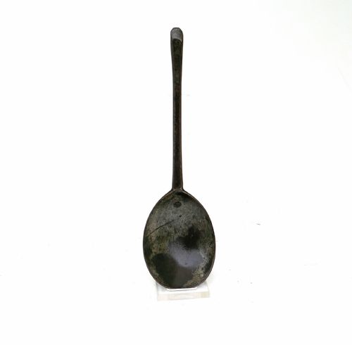 antique metalware 17thc latten sliptop single spoon english c162025 - CATEGORY: ANTIQUE MISCELLANEOUS - DATED 17TH CENTURY