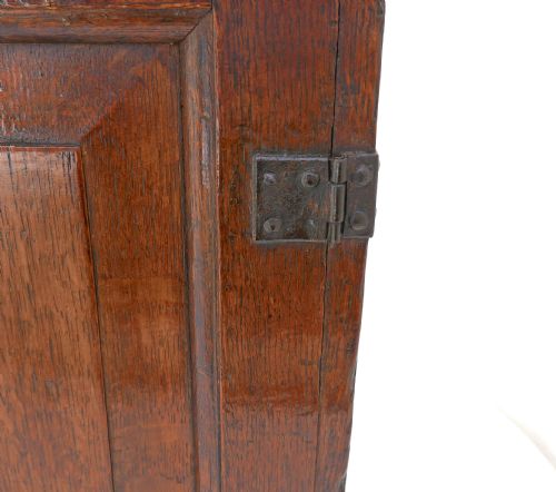 ANTIQUE EARLY OAK FURNITURE 18THC JOYNED DEEDS CUPBOARD ENGLISH C174060 - ADDITIONAL PHOTO 1