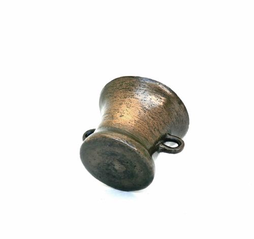 ANTIQUE EARLY METALWARE 17THC SINGLE BRONZE TWO HANDLED MORTAR ENGLISH C164060 - ADDITIONAL PHOTO 1